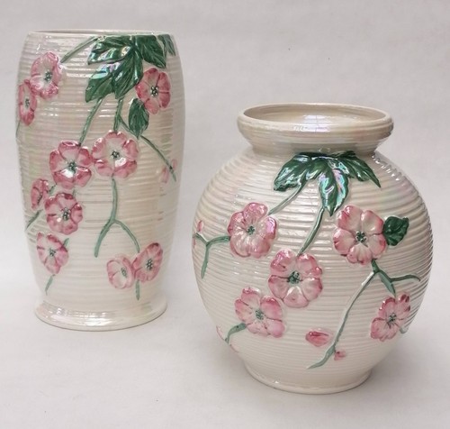Pair vintage maling pink - pair,