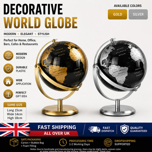 Large size world globe - size,