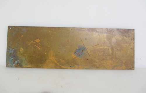 Vintage brass door kickplate - vintage,