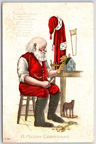 Santa claus vtg postcard - claus,