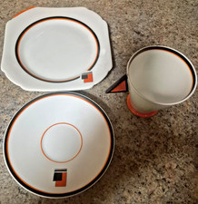 Shelley Red Block  Art Deco