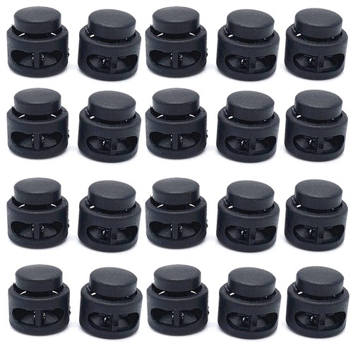 20pcs black paracord cord lock - cord,