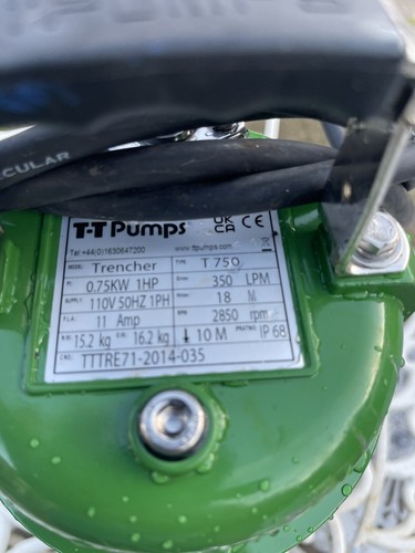 110v pumps trencher t750 - 110v, tt