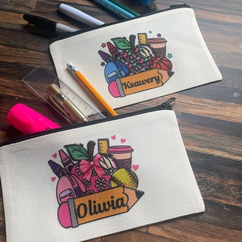 Personalised pencil case back - pencil,