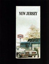 Vintage 1975 Texaco New Jersey Street Map with Shelby GT350 GT500 Mustang