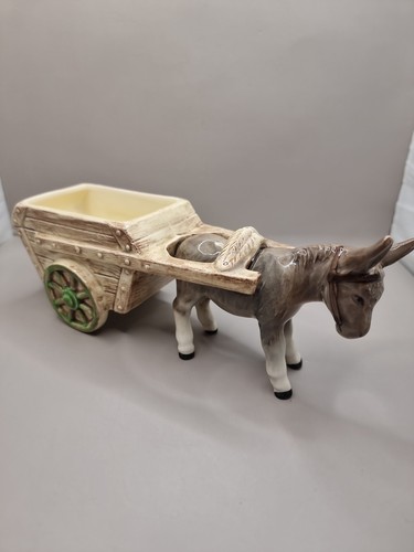 Vintage sylvac donkey and cart - vintage,