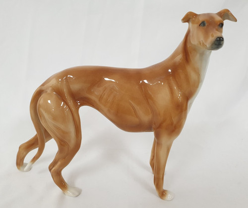 Ceramic greyhound figurine - greyhound,