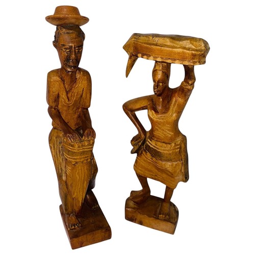 Pair hand carved african - hand,