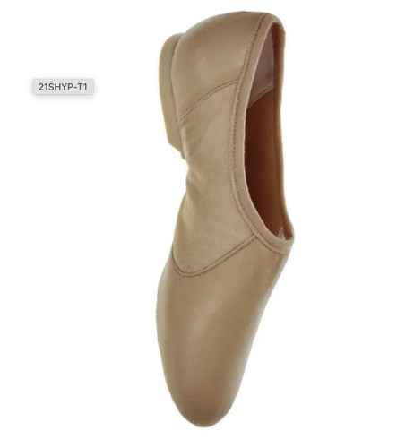 Tan slip jazz shoe - slip,