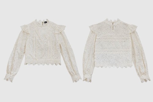 The kooples white lace - white, blouse