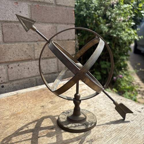 Vintage brass armillary sphere - vintage,