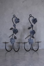Candle Wall Sconces X2 Black