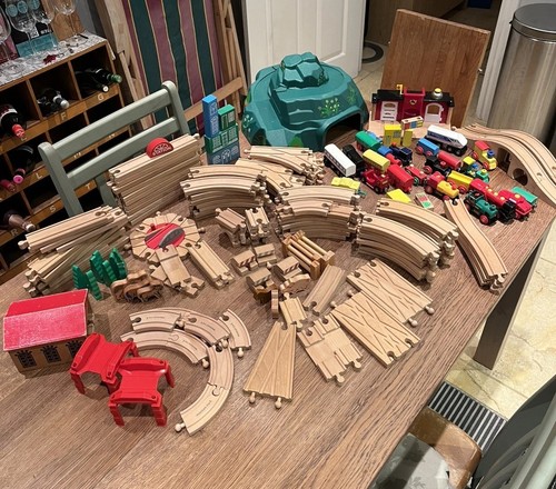 Huge wooden train - train, bundle