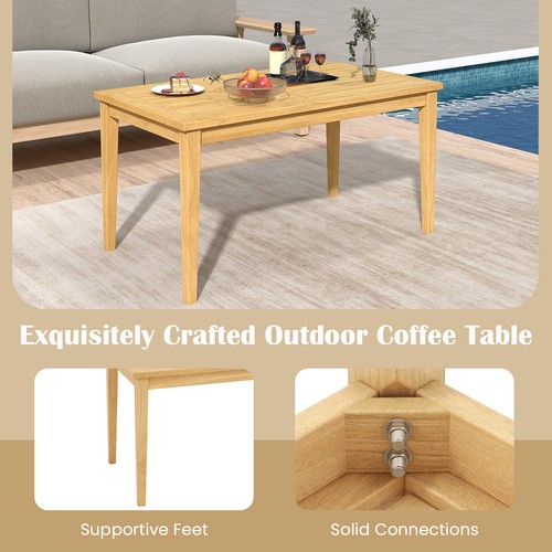 Solid teak coffee table - solid,