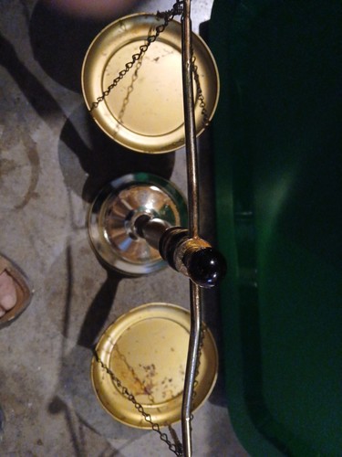 Vintage brass weighing - weighing, scales