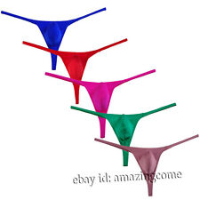 Mens Spandex Pouch Thong Underwear Elastic G-string Swimwear Micro Bikini T-back