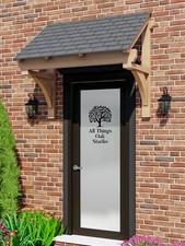 Solid oak porch canopy