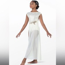 Weissman Sequin Boatneck Slit