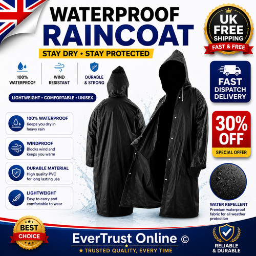 Adult reusable rain poncho - reusable,