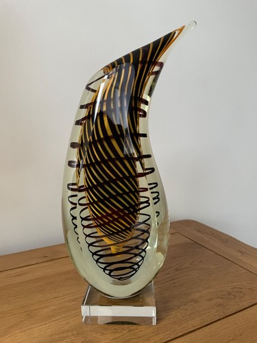 Art glass tear drop - glass, vase
