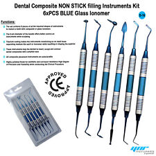 Composite Filling Instruments 6 PCS Dental Restorative Gold Titanium Coated CE