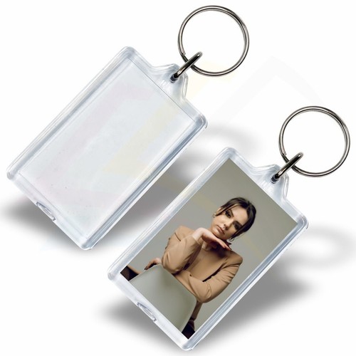Rectangular acrylic keyring - rectangular,