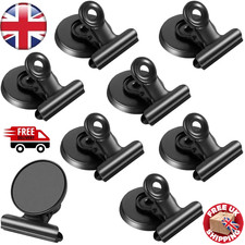 Magnetic Bulldog Clips Heavy Duty Fridge Magnets Noticeboard Photo Holder 8PC