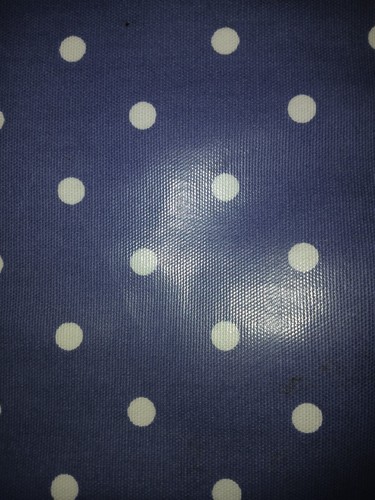 Oil cloth fabric remnant - cloth, white