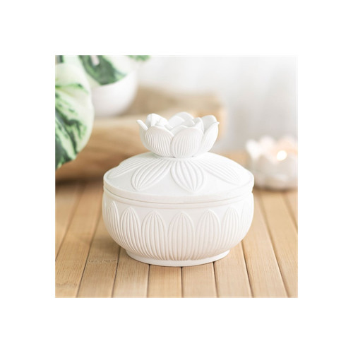 White lotus flower - white, trinket