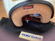 Davida Jet Open Face Helmet (M) + Carry Bag + Sticker 