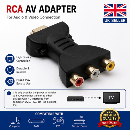 Quality audio video - av, adapter