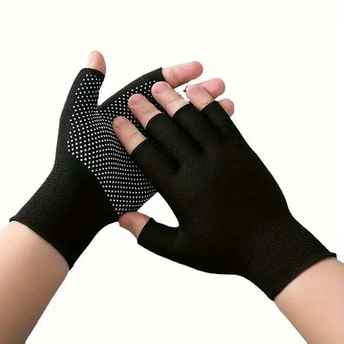 Fingerless gloves work gripper - gloves,