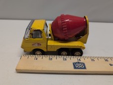Tonka Toy Truck Tilt Cement Mixer Yellow & Red  5" L Vintage 70's Toy See Pics