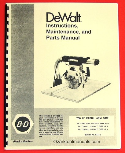 Dewalt 700 radial - dewalt, 8"