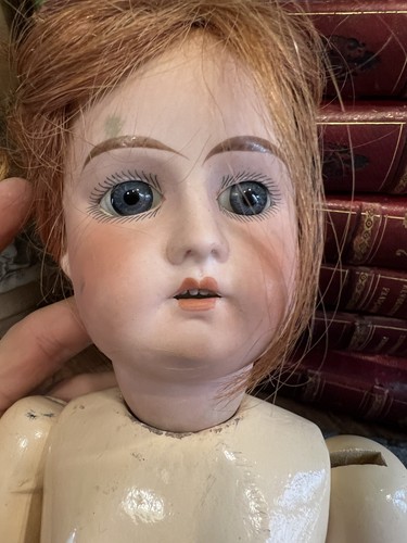 Antique porcelain doll with - doll,