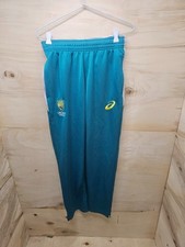 Asics Cricket Australia Green Boys Size S Track Training  Pants