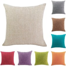 UK 12"-28" Cotton Linen Large Cushion Cover Throw Pillow Case Sofa Home Decor