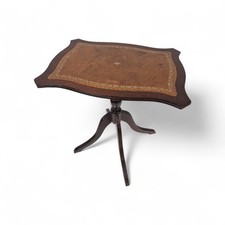 Leather Topped Tilt Top Wine