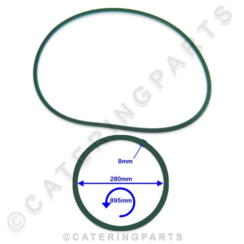 895mm long green rubber drive - green,