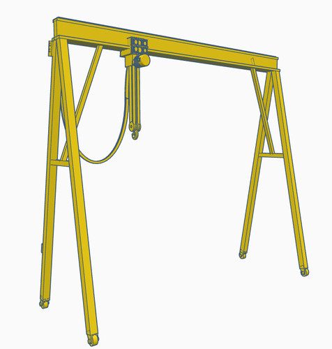 Gantry crane engine shed - crane,