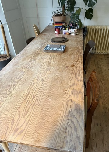 Large french refectory table - large,