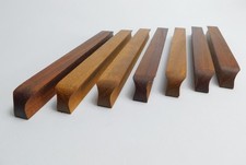 Retro vintage IROKO Wood Handles – Cabinet Drawer Pulls for Kitchen & Wardrobes