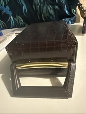 Brown Faux Leather Carry Case