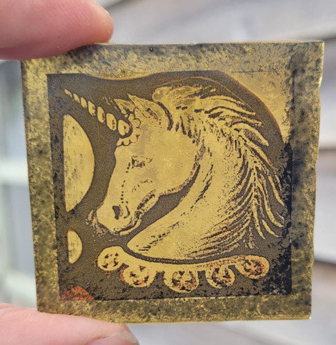 Stained glass unicorn - glass,