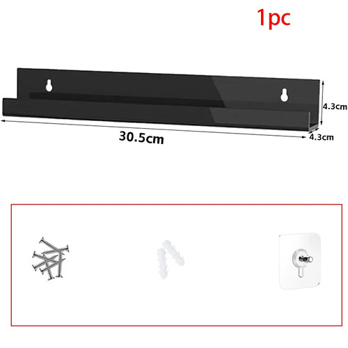 Acrylic vinyl wall mount black - acrylic,