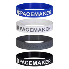 PACEMAKER Wristband Medical Alert Silicone Heart Bracelet Pacemaker Fitted UK