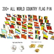 200+ PATRIOTIC COUNTRY National Country Flag Lapel Pin Badge Brooches Metal with