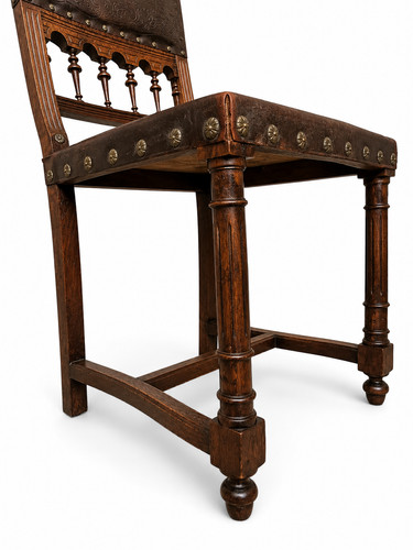 Jacobean revival oak chair - revival,