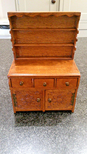 Miniature wooden welsh dresser - miniature,