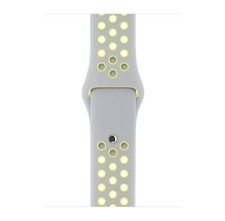Genuine Apple Watch Nike Sport Band Strap FLAT SILVER / VOLT 42mm 41mm 40mm